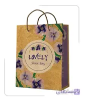 ساکدستی طرح گل با کاغذ کرافت کد10012