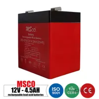 باتری شارژی 12 ولت 4.5 آمپر MSCO مدل MS-878 ا Rechargeable battery 12 volt 4.5 amps MSCO MS-878 model