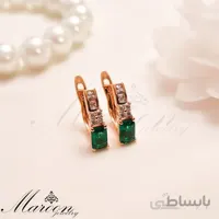 گوشواره لوکس زمرد مارون CG137