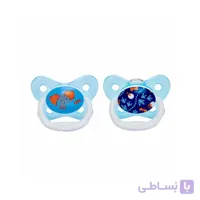 پستانک دو عددی ارتودنسی 6-12 ماه طرح فیل آبی دکتر براون Dr Brown’s