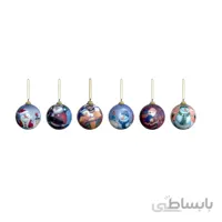 آویز گوی کریسمس بسته 6 عددی مدل STCH200