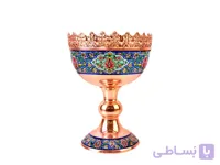 آجیل خوری مس و مینا 25 سانتی امضادار