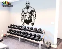 استیکرو برچسب ورزش بدنسازی ، باشگاه بدنسازی ،بدنساز body building wall stickersکد h430