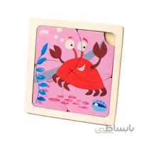 پازل چوبی 4 تکه حیوانات ( خرچنگ )