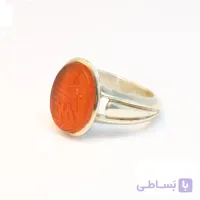انگشتر پا اردکی نگین عقیق سرخ یمنی