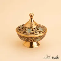 قندان برنجی میناکاری مدل دنیز