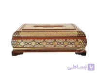 جعبه دستمال کاغذی خاتم کاری مدل ستاره