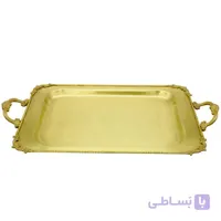 سینی مستطیل برنجی بزرگ ایران کادو مدل 152bl ا Irankado BL152 Rectangular Brass Tray