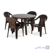 ست میز و صندلی سنبل صبا پلاستیک کد ۱۱۲/۲۰۵ ۴ نفره