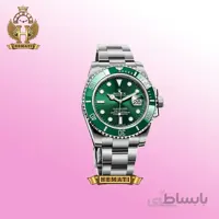 ساعت مردانه رولکس ساب مارینر Rolex submariner rosb103 نقره ای(صفحه سبز)