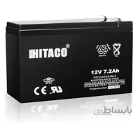 باتری یو پی اس 12 ولت 7.2 آمپر ساعت هیتاکو ا باتری هیتاکو HRT 12V 7.2AH UPS Battery