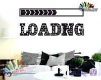 استیکر دیواری گیم نت و کلوپ و بازی نوار بارگذاری Loading Bar Wallsticker کد h1030