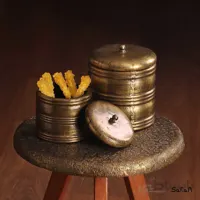 ست بانکه برنجی و چوبی طلایی کد 230