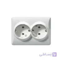پریز برق دوقلو ارت دار خارجی K&S مدل اسپایدر