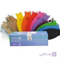 ماسک سه بعدی رسپی نانو N95 سری Rainbow جعبه 25 عددی