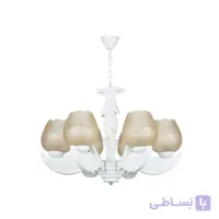 لوستر 6 شعله چشمه نور مدل G637/6-WT