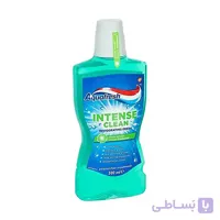 دهانشویه بدون الکل آکوافرش مدل intense clean در حجم 500میلی لیتر ا Non-alcoholic mouthwash Aquafresh intense clean model 500ml