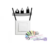 استیکر کلید و پریز کلاغ ها Crows Wallstickers کد h2500