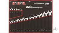 ست آچار یکسر تخت یکسر رینگ کاور دار 22 عددی فورس – FORCE مدل 5221C