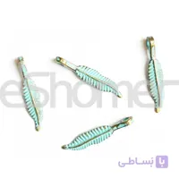 خرج کار پتینه آویزی طرح برگ کد khp1008 بسته 6 عددی