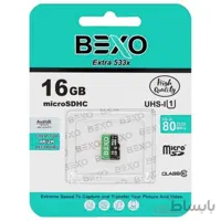 کارت حافظه‌ microSDHC بکسو مدل Extra سرعت 80MBps ظرفیت 16 گیگابایت ا BEXO Extra 533X microSDHC UHS-I U1 Class10-80MB/s-16GB