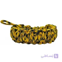 بند مچی دوربین عکاسی پاراکورد مشکی زرد Camera Strap Paracord 032