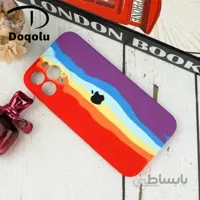 قاب سیلیکونی اورجینال رنگین کمانی محافظ لنزدار آیفون Apple iphone 13 pro