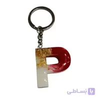 جاکلیدی حرف P قرمز طلایی