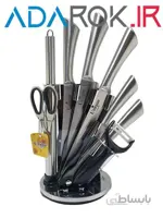 سرویس چاقو آشپزخانه ۹ پارچه یونیک مدل Unique UN-99 - کد 331