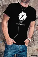 تیشرت نخ پنبه مشکی طرح Exo