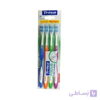 مسواک تریزا سری Super Promo مدل Flexible Head با برس متوسط بسته ۴ عددی