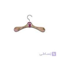 چوب لباسی چوبی طرح جغد بنفش