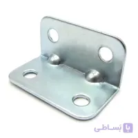 گونیا 90 درجه چهار سوراخ فلزی مدل PGT طول 37 عرض 19 میلی‌متر بسته 50 عددی