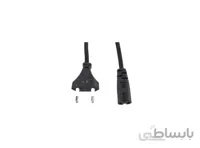 کابل برق دو چاک(ضبطی) مشکی 1 متری مرغوب