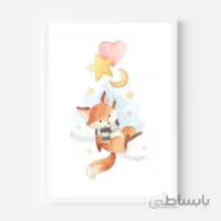تابلو فانتزی اتاق کودک مدل بچه روباه