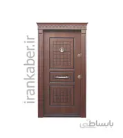 درب ضد سرقت CNC روکش راش سه قاب شطرنجی سری K