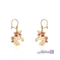 گوشواره طلا کودک طرح یونیکورن کد KE122