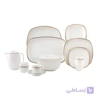 سرویس چینی زرین 98 پارچه کامل ریوا طلایی