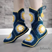 نیم بوت بافتنی مدل sidraکد666