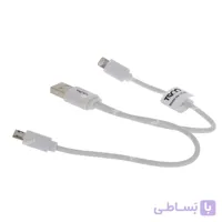 کابل شارژ اندروید و آیفون تسکو مدل TSCO TC A28 طول 20 سانتی متر ا TSCO TC A28 Android And Lightning Cable 20 CM