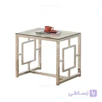 عسلی استیل صفحه شیشه ای مدل ماروین