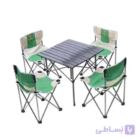 میز و صندلی سفری تاشو 4 نفره پکینیو مدل PKN-G1016 بسته 5 عددی