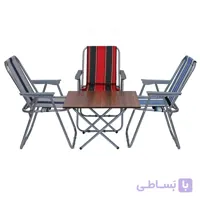 میز و صندلی تاشو سفری مدل x44 مجموعه 4 عددی