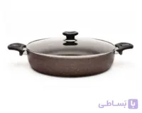 تابه دودسته گرانیت دردار زرساب مدل ویولت سایز28 مشکی