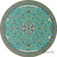 رومیزی مربع ترمه طرح سالار مشکی ابریشم کد 710 کد 410568