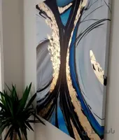 تابلو نقاشی مدرن کار شده ورق طلا کد ۱۰۲۱۰۸