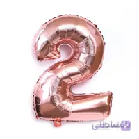 بادکنک فویلی عددی رزگلد عدد ۲
