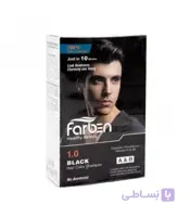 شامپو رنگ فاربن مشکی مخصوص آقایان با حجم 150 میلی لیتر ا Farben Hair Color Shampoo Black 150ml