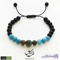 دستبند سنگ آکوامارین اوناکیت اونیکس کد BT-502