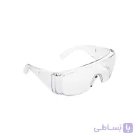 عینک ایمنی تک پلاست مدل کرکره ای سفید